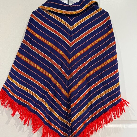 Poncho | One Size Fits Most | Purple and Red - Picture 2 of 2